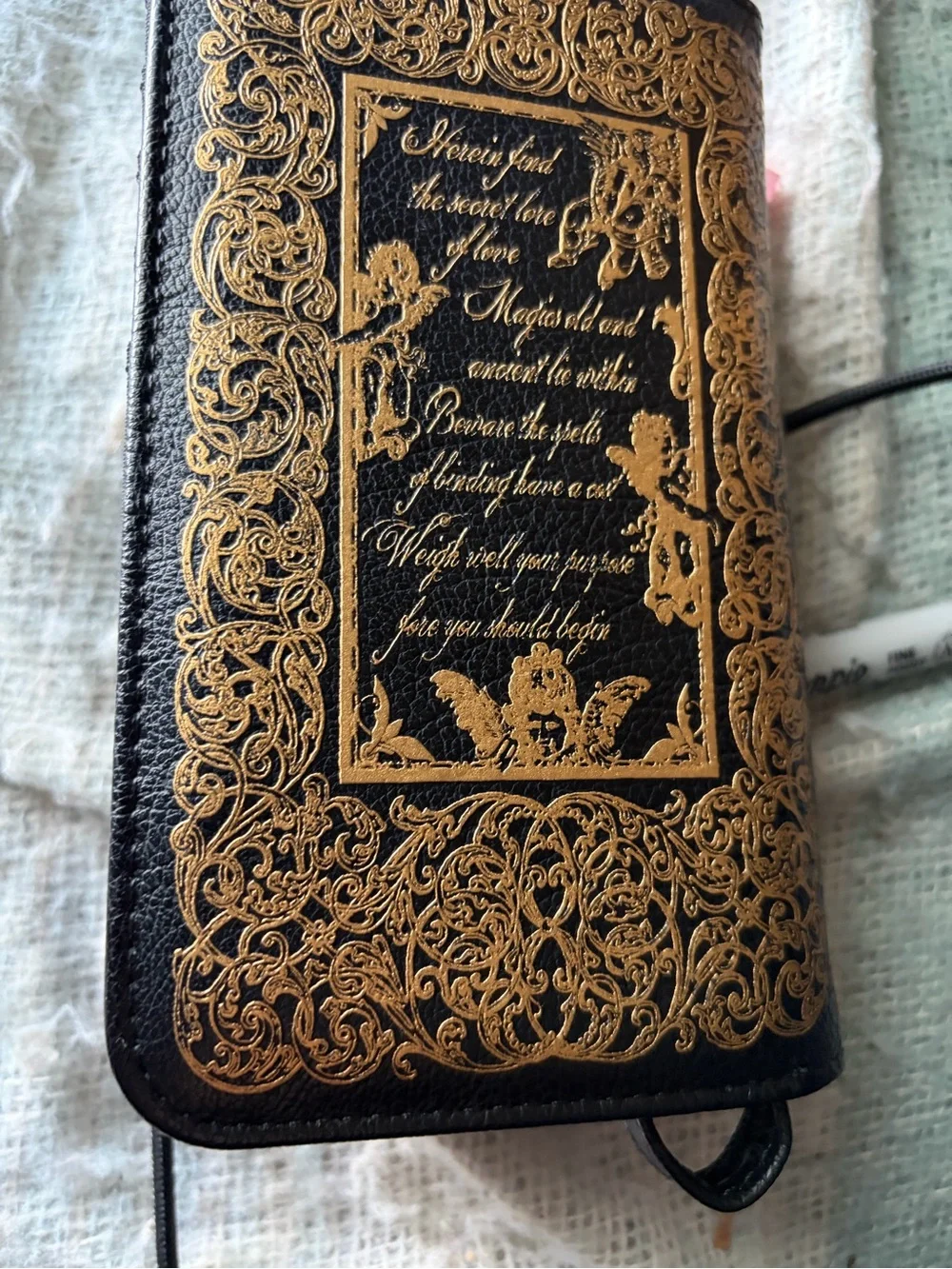 Book of Secret Love Spells and Potions - Black & Gold Wallet